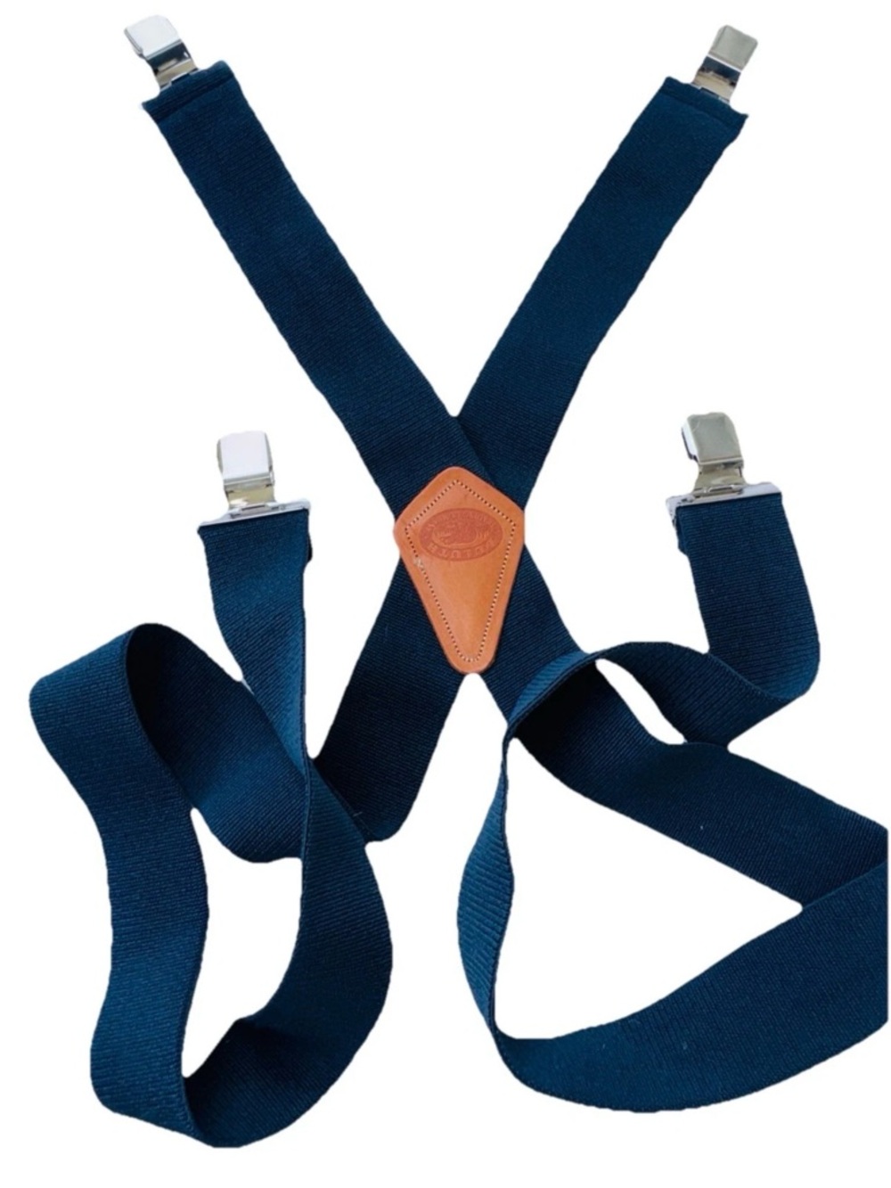 Duluth Trading Co Blue Elastic Suspenders 2”  4 Clip Adjustable HeavyDuty Mens